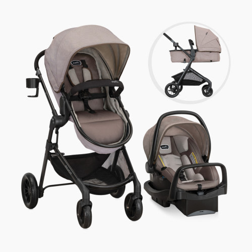 Evenflo Pivot Modular Travel System with LiteMax Infant Car Seat - Desert Tan