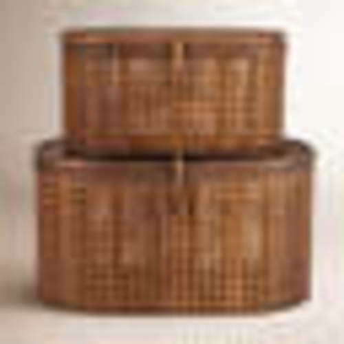 Birch Lane™ Edelie 2 Piece Rattan Storage Bin Set & Reviews | Birch Lane