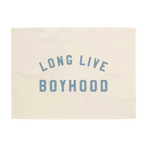 Long Live Boyhood Easy Hang Banner™ for Boy's Rooms, Brother's Rooms & Playrooms - Boy's Room Wall Decor - Natural and Ocean