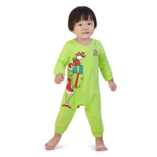 Dr.Seuss Baby Boy Grinch Printed Coverall, Sizes 0-24 Months
