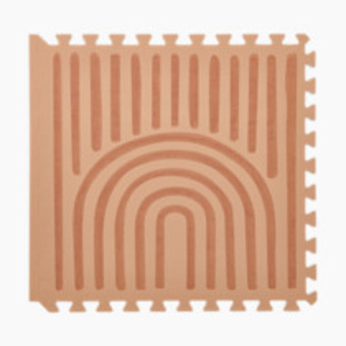 Toddlekind Haven Foam Play Mat | Linear Collection - Camel, 4X6