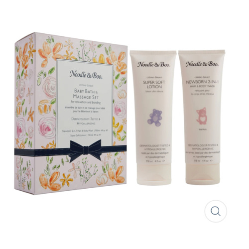 Baby Bath & Massage Gift Set - Flowers – Noodle & Boo