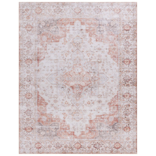 Sonia Oriental Power Loom Light Grey / Rust