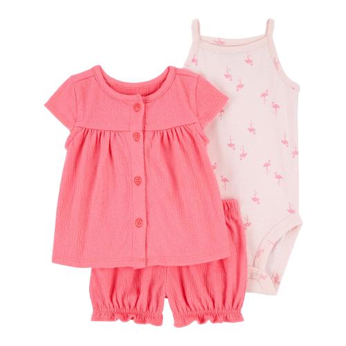 Carters Baby Girl Outfit Set - Flamingo Print - Sizes 0/3-24 Months