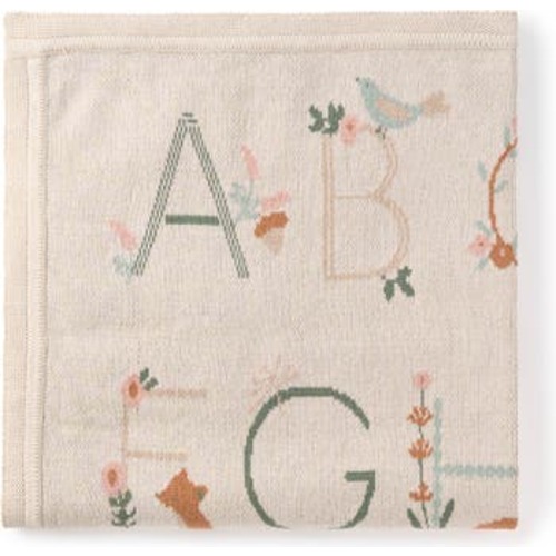 Alphabet Cotton Knit Blanket