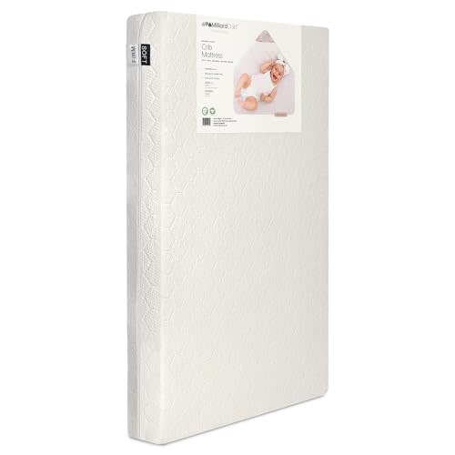 Milliard 100% Organic Cotton Cover Baby Crib and Toddler Mattress, Memory Foam Dual Sided 2 Stage for Infant and Toddlers Bed, Washable + Waterproof Outer Cover, CertiPUR and GOTS Certified