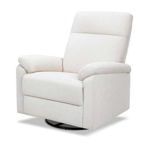 DaVinci Suzy Glider Recliner Nursery Chair - Versatile Glider Rocking Chair for Nursery and Living Room - GREENGUARD Gold, FSC & Certi-PUR US Certified - 360° Swivel Rocker Recliner - Fog Chatham