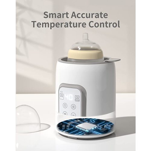 Bottle Warmer, GROWNSY 8-in-1 Fast Baby Milk Warmer with Timer for Breastmilk or Formula, Accurate Temperature Control, with Defrost, Sterili-zing, Keep, Heat Baby Food Jars Function