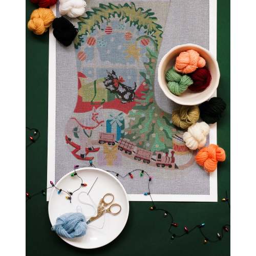 Toy Store Needlepoint Stocking