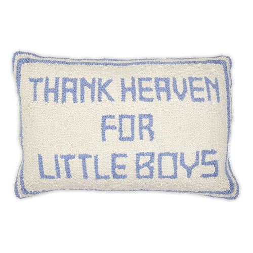 Thank Heaven Pillow Blue