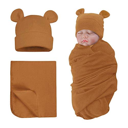PESAAT Newborn Hospital Hat 0-12Months Preemie Boys Girls Beanie Solid Infant Baby Hats Autumn Winter