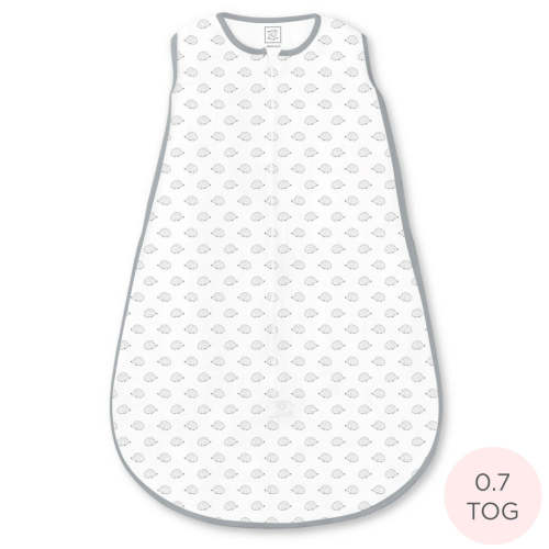 Soft Cotton Non-Weighted zzZipMe Sleeping Sack - Tiny Hedgehogs, Black – SwaddleDesigns