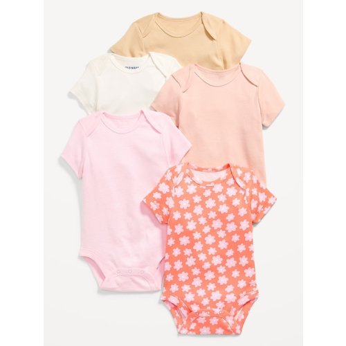 Unisex Short-Sleeve Bodysuit 5-Pack for Baby