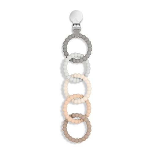 Amazon.com : Ryan & Rose Cutie Clinks Attachable Teether Chew Toy for Babies (Neutral) : Baby