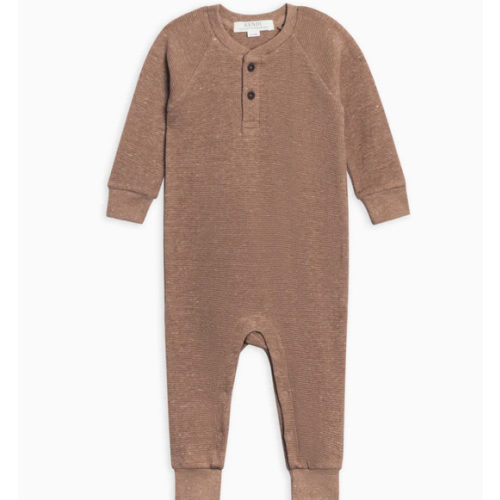 Crosby Waffle Knit Henley Romper