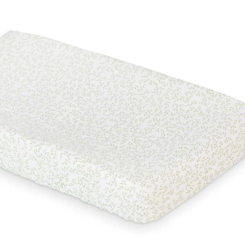 Lulujo Muslin Change Pad Cover - Fitted Changing Pad Cover for Boys and Girls -32"x17", 1 Pack (Greenery)