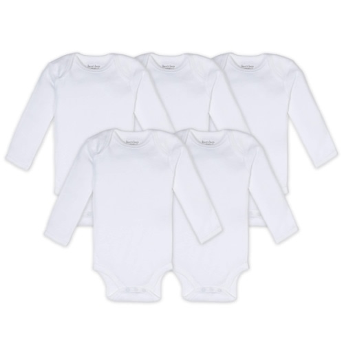 Bee Essentials Organic Long Sleeve Baby Bodysuit 5 Pack | Burt's Bees Baby®