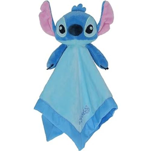 Kids Preferred Disney Baby Lilo and Stitch 12 Inch Stitch Baby Lovey Security Blanket Snuggle Toy Stuffed Animal for Newborn Infants and Babies