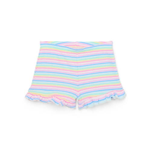 Garanimals Baby Girl Ruffle Edge Striped Rib Shorts, Sizes 0-24 Months