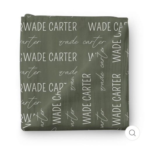 Personalized Baby Name Swaddle Blanket
