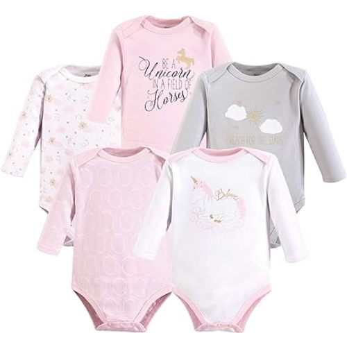 Yoga Sprout Cotton Bodysuit, 5 Pack
