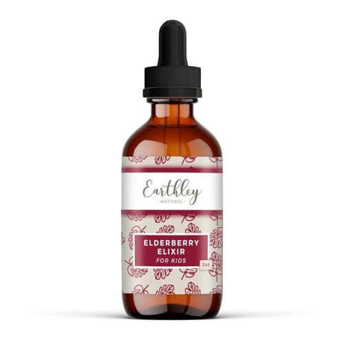 Earthley Elderberry Herbal Extract, Powerful Immune & Respiratory Support, Herbal Elderberry, Syrup Alternative, Organic & Alcohol-Free (2oz, Kids)
