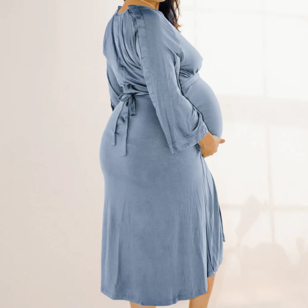 Amelia Labor & Postpartum Gown in Periwinkle – Lila