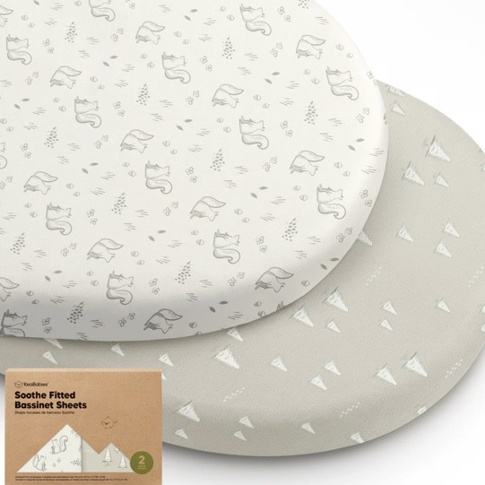 2-Pack Soothe Fitted Bassinet Sheets