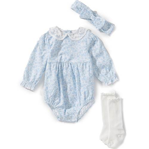 Little Me Baby Girls Long-Sleeve Floral-Printed Bodysuit