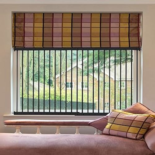 Window Safety Guards for Children,Adjustable 32.91"-68.34" Wide Window Guards Kids, Child Safety Guard Prevents Accidental Falls(Black, 2 Piece)