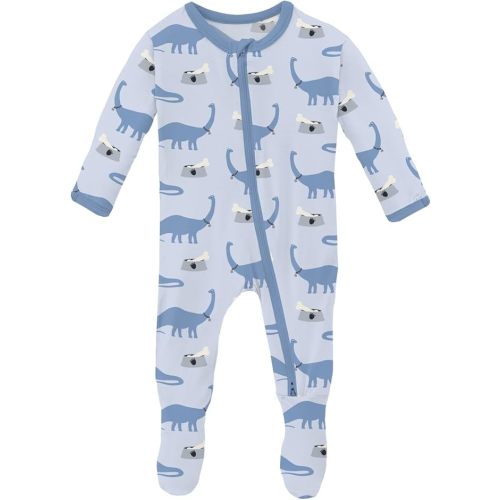 KicKee Print Footie with Zipper, Super Soft One-Piece Jammies, Seasonal Sleepwear for Babies and Kids, Spring 3 Collections