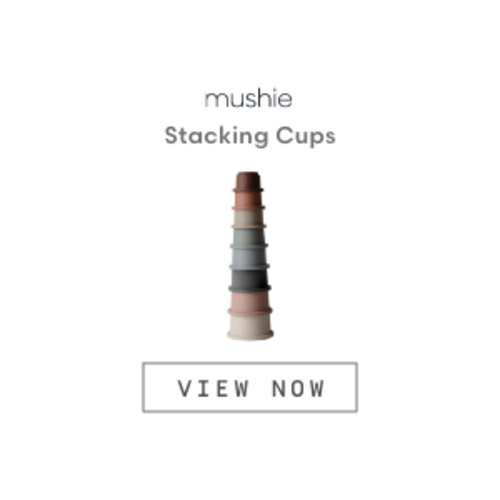 Mushie Stacking Cups Toy, Made in Denmark, 8 Pieces, Unisex, 0-4 Years - Original