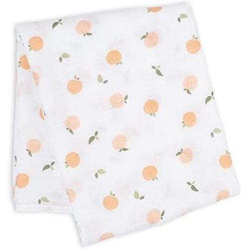 lulujo Baby Swaddle Blanket Unisex Softest 100% Cotton Muslin Swaddle Blanket Neutral Receiving Blanket for Girls & Boys| 40in x 40in| Baby Gift| Peaches