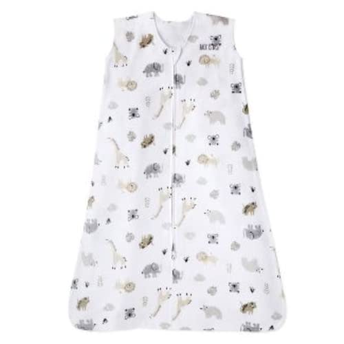 HALO SleepSack, 100% Cotton Wearable Blanket, Swaddle Transition Sleeping Bag, TOG 0.5, Animal Paint, Large, 12-18 Months