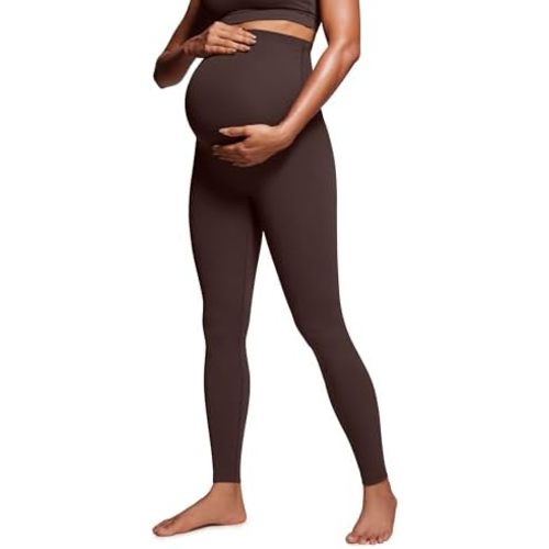 CRZ YOGA Womens Butterluxe Maternity Leggings Over The Belly 28" - Workout Activewear Yoga Pregnancy Pants Buttery Soft