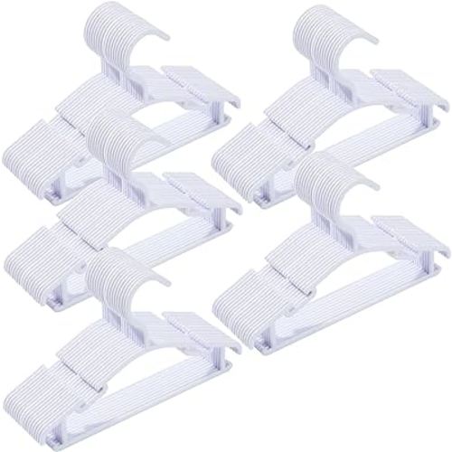 Baby Clothes Hangers,100 Pack White Kids Plastic Hangers for Closet,Toddler,Infant,Child,Newborn's Coat Hangers Ideal for Laundry and Nursery's Everyday Standard Use