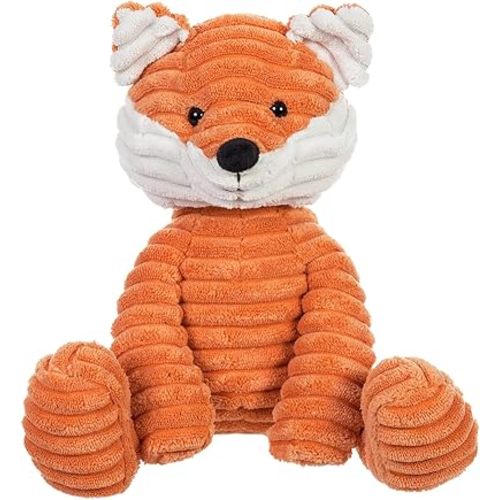 Apricot Lamb Toys Plush Corduroy Fox Stuffed Animal Soft Cuddly Perfect for Child (Corduroy Fox,8.5 Inches)
