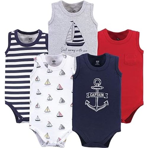 Hudson Baby Unisex Baby Cotton Sleeveless Bodysuits