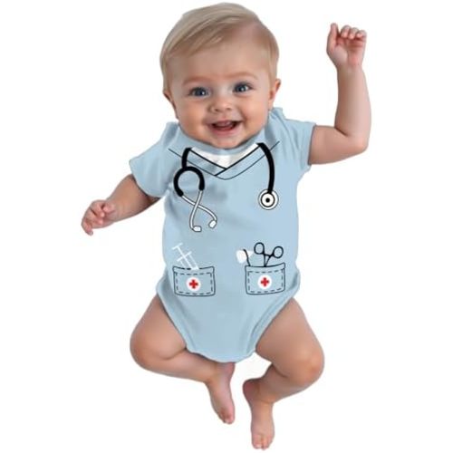Tstars Baby Doctor Costume Nurse Scrubs Halloween Costumes Stethoscope Newborn Infant Girls Boys Bodysuit