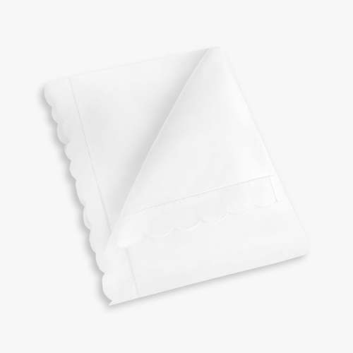 Scalloped Starlight Baby Duvet - White | Gooselings