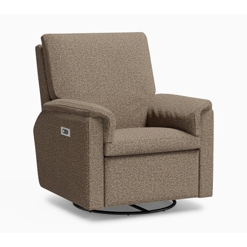 Dream Swivel Glider Power Recliner, Latte Boucle