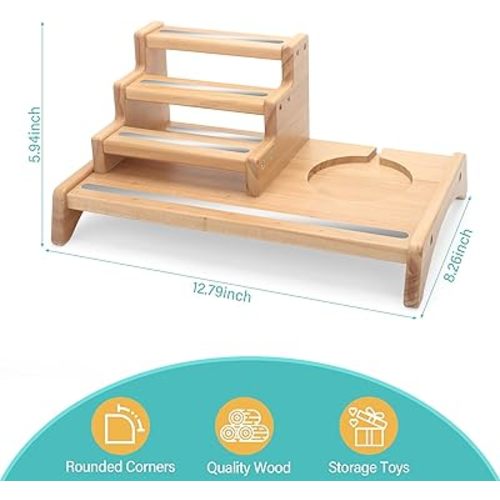 for Tonies Box Organizer 3-Tier Storage Shelf, Magnetic Desktop Storage Rack for Generation 1 & 2 Player Tonies Figures Characters, Display Collection 10~20 Characters