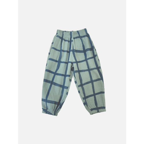PAINTBRUSH CHECK MUSLIN PANTS