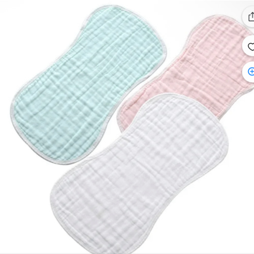 3Pcs Cotton Baby Bib Newborn Towel Lap Shoulder Drool Cloth Saliva Towel Burp Cloths (Random Color)