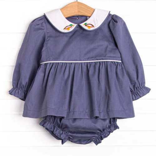 French Knot Mallard Embroidered Diaper Set, Navy – Stitchy Fish