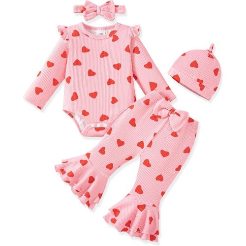 Vibebox Newborn Baby Girl Clothes Fall Coming Home Outfits Set Preemie-12M