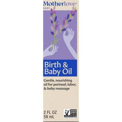 Motherlove Birth and Baby Oil, Lavender Massage Oil for Perineal and Baby Care, 2 Ounce