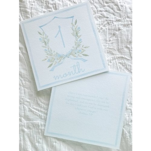 Boy Milestone Crest Cards — Lotes Love Notes