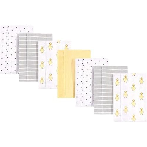 Hudson Baby Unisex Baby Cotton Flannel Burp Cloths, Duck, One Size