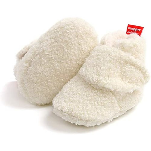 WILLFUN Baby Girls Boys Fleece Booties Infant Winter Indoor Slippers Soft Sole Toddler First Walkers Crib Shoes